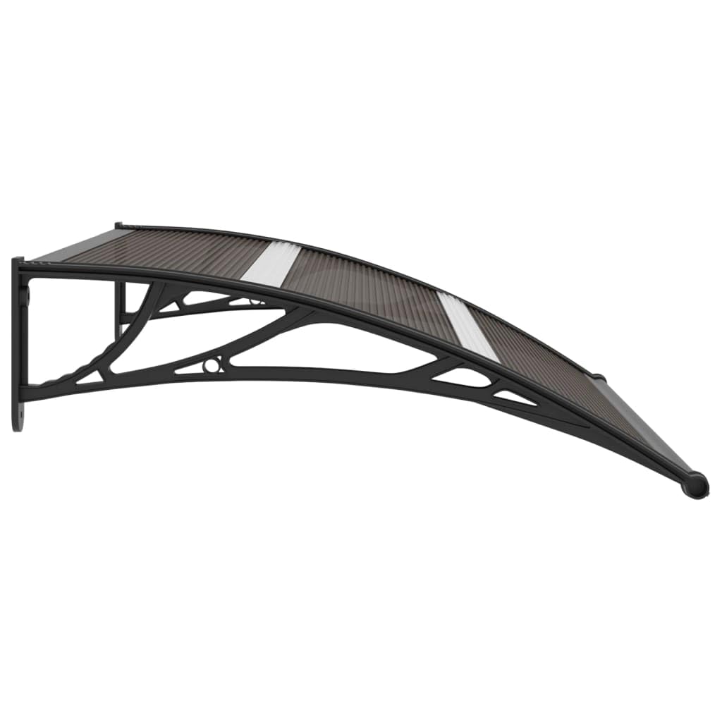 Black Polycarbonate Door Canopy S390012