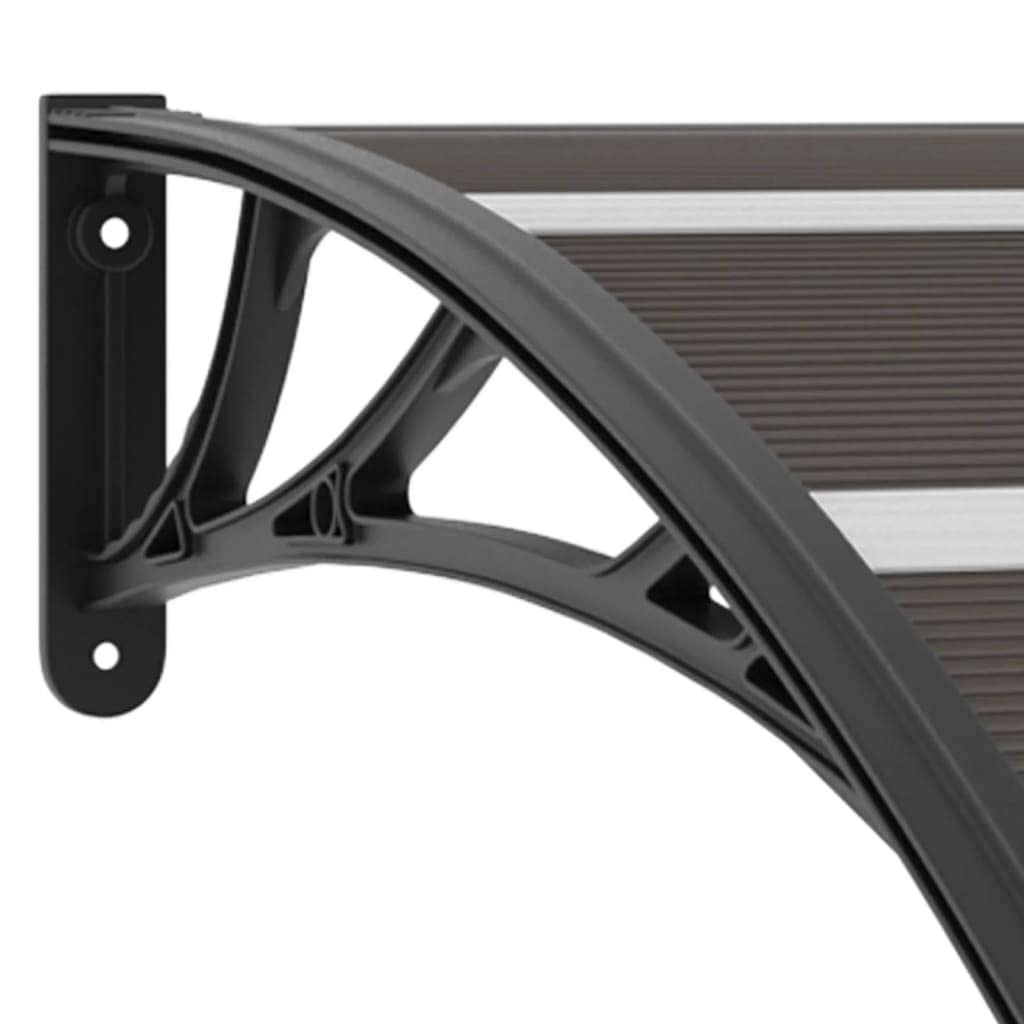 Black Polycarbonate Door Canopy S390012