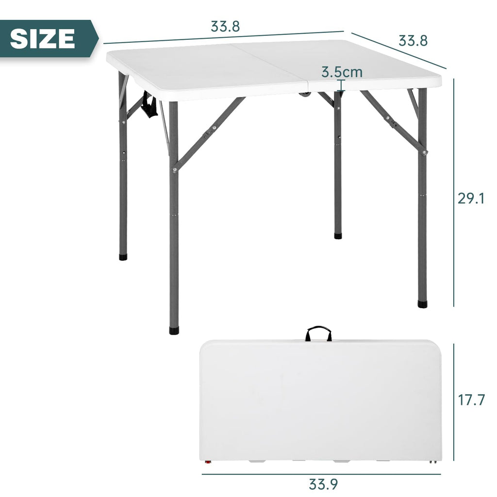 34" White Folding Plastic Table Q990