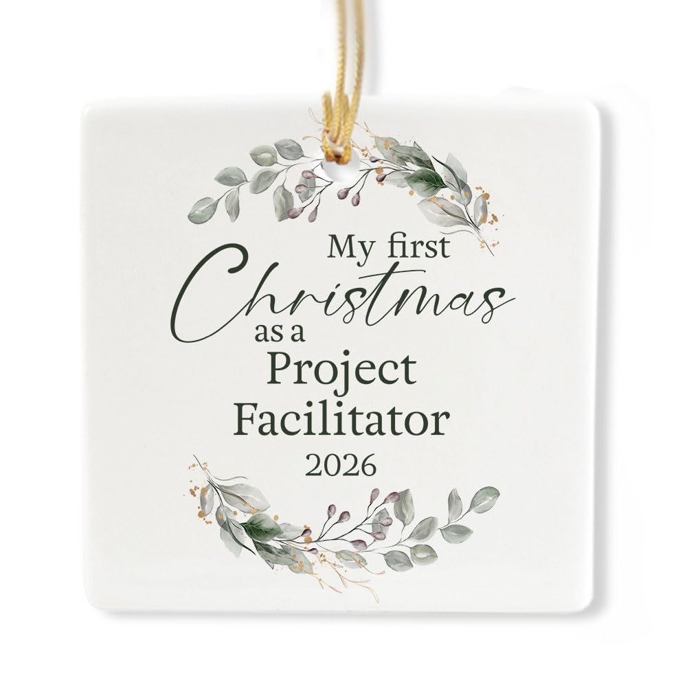 Ceramic 3-inch Square-Shaped Ornament I66516