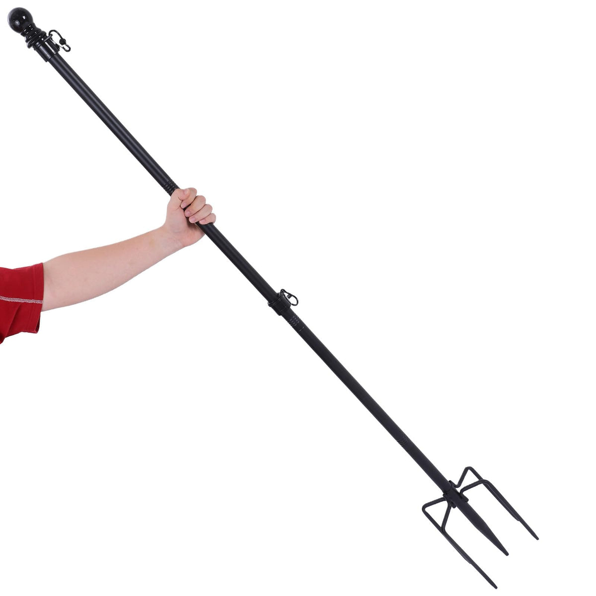 Heavy Duty in Ground Flag Pole Holder with 5 Prongs Base Q66484