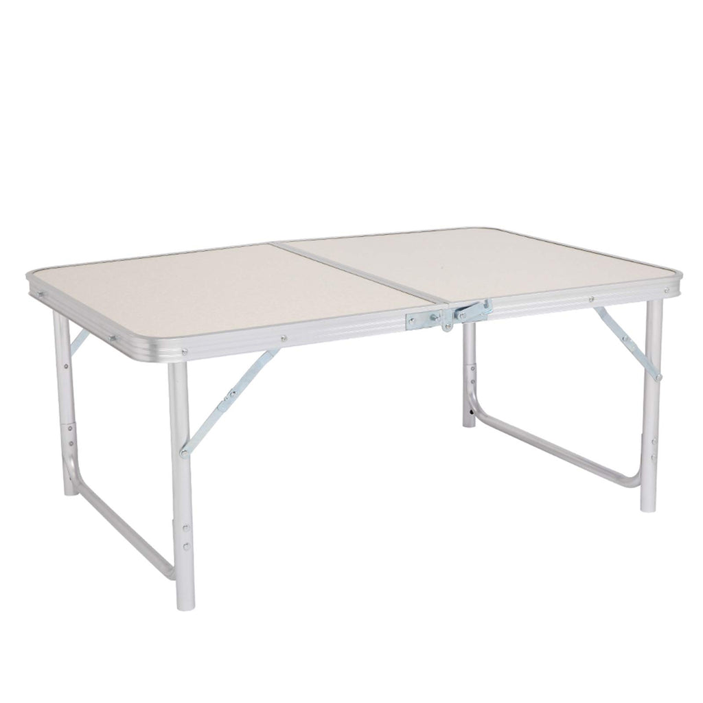 Folding Aluminum Camping Table White 3 FT Q85241