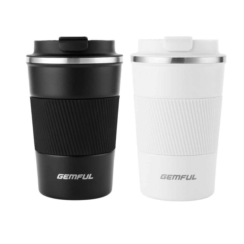 13oz Insulated Stainless Steel Travel Coffee Mugs Set (2 Pack) Q1766