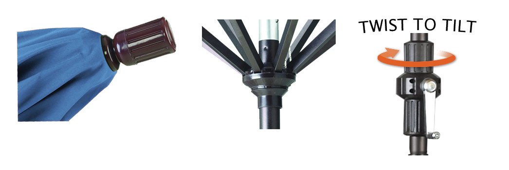 9' Round Aluminum Market Umbrella O311