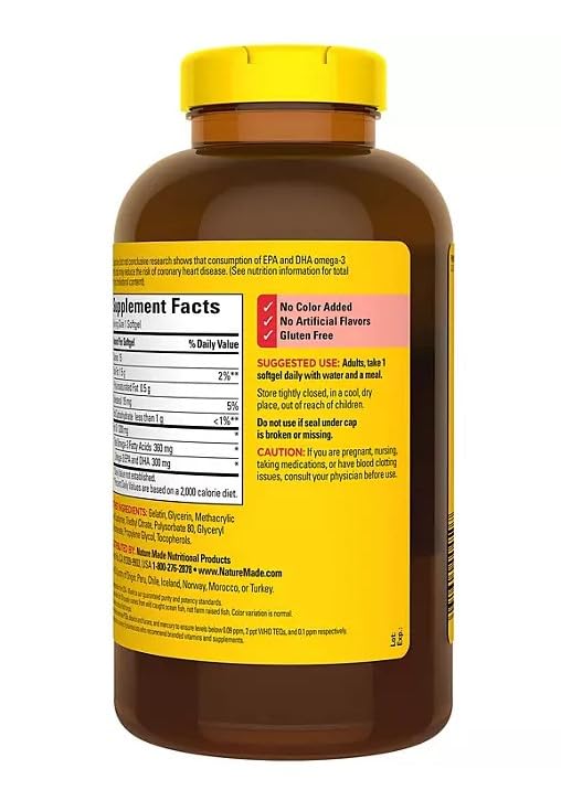 1200 mg Fish Oil Softgels, 240 Count J55129