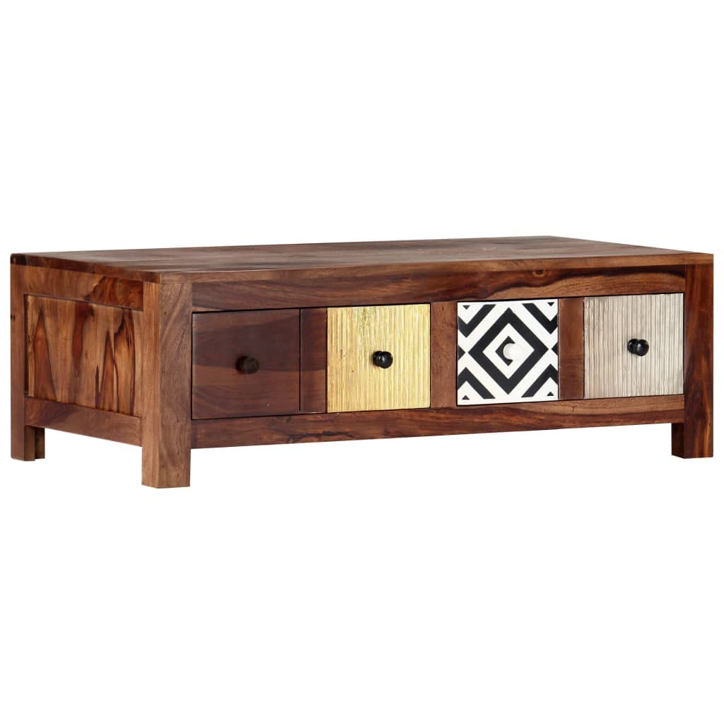 Solid Sheesham Wood Coffee Table Y53518