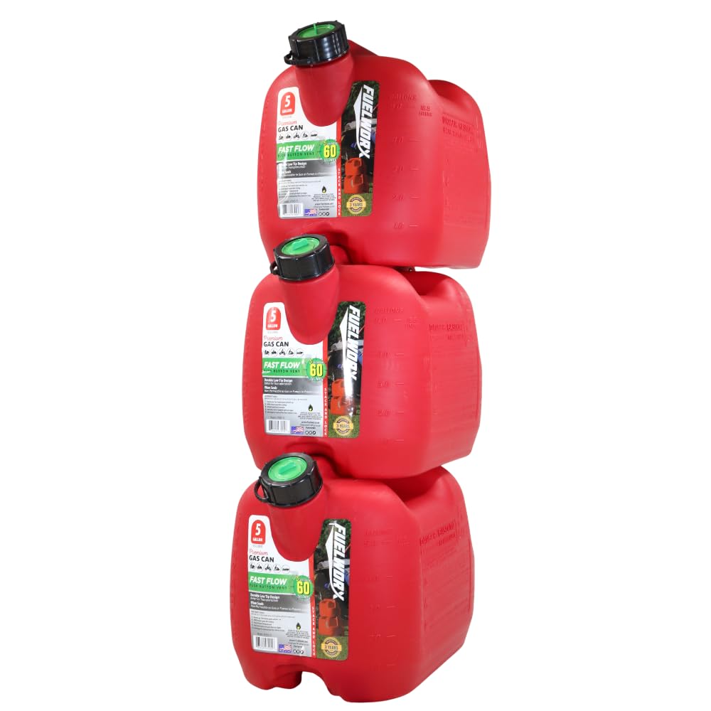 5 Gallon Gas Cans 3-Pack F610