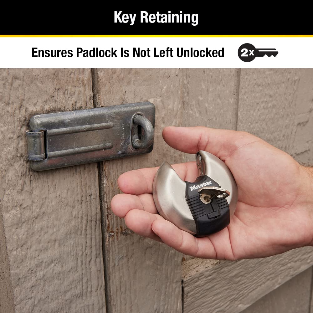 2-3/4-inch Wide Stainless Steel Disc Padlock N518141