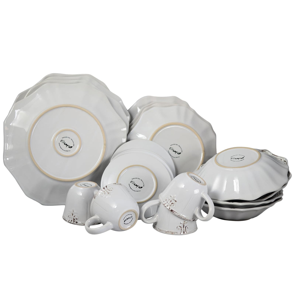 White 20-Piece Dinnerware Set O40824
