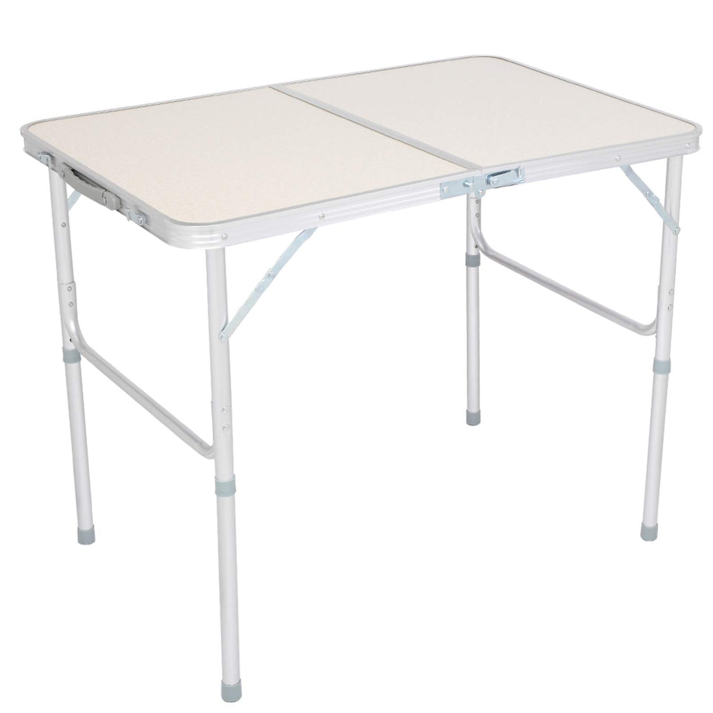 Folding Aluminum Camping Table White 3 FT Q85241