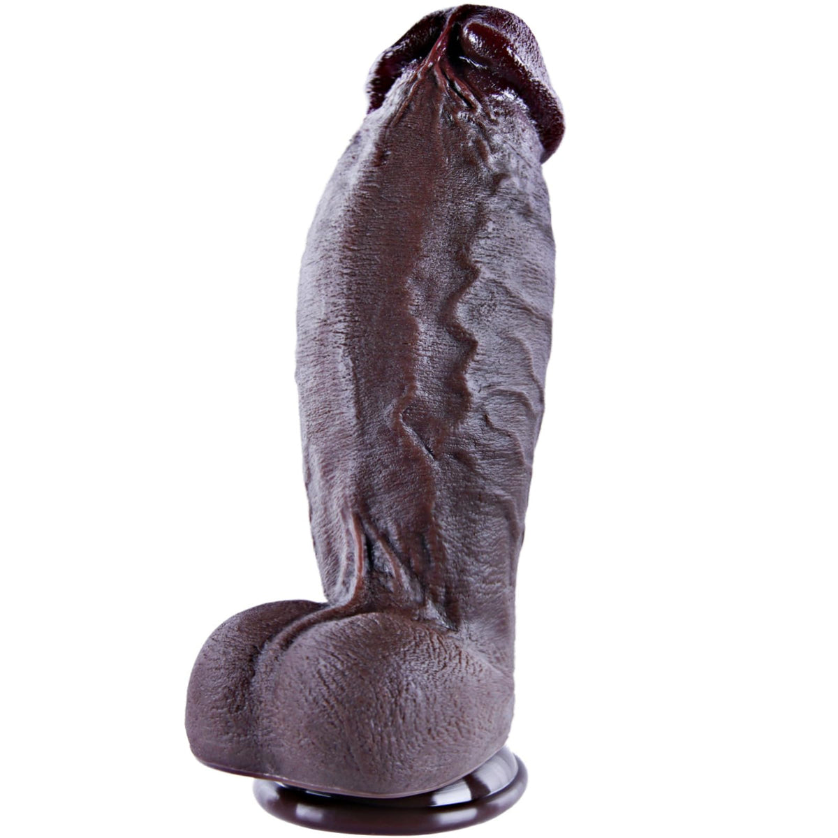10 Inch Realistic Black Silicone Dildo with Suction Cup V90042