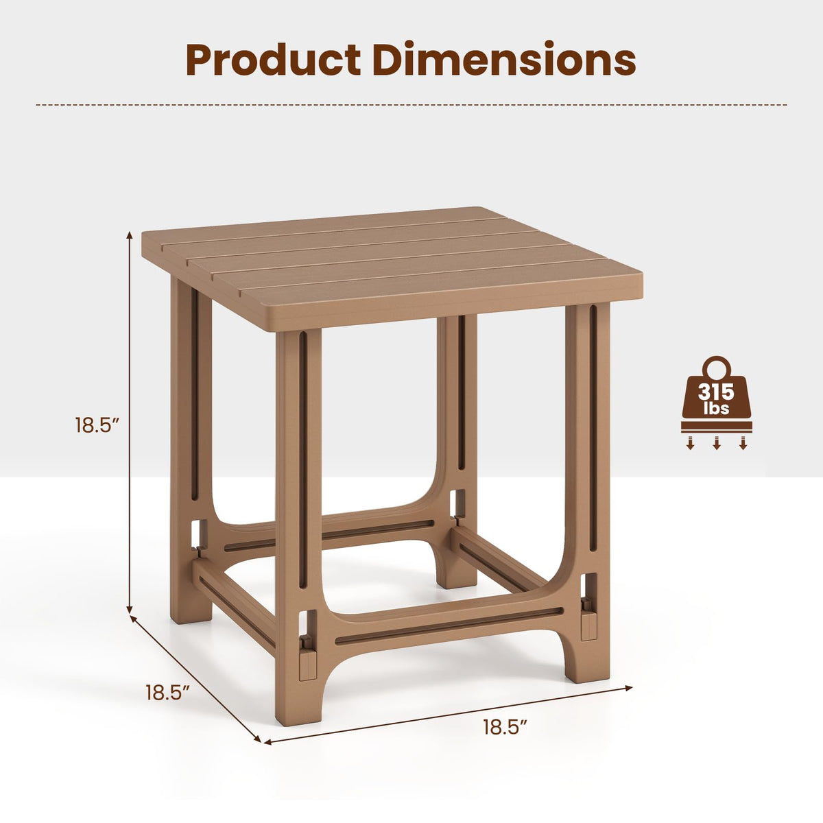 Brown Adirondack Side Table Set of 2 N458