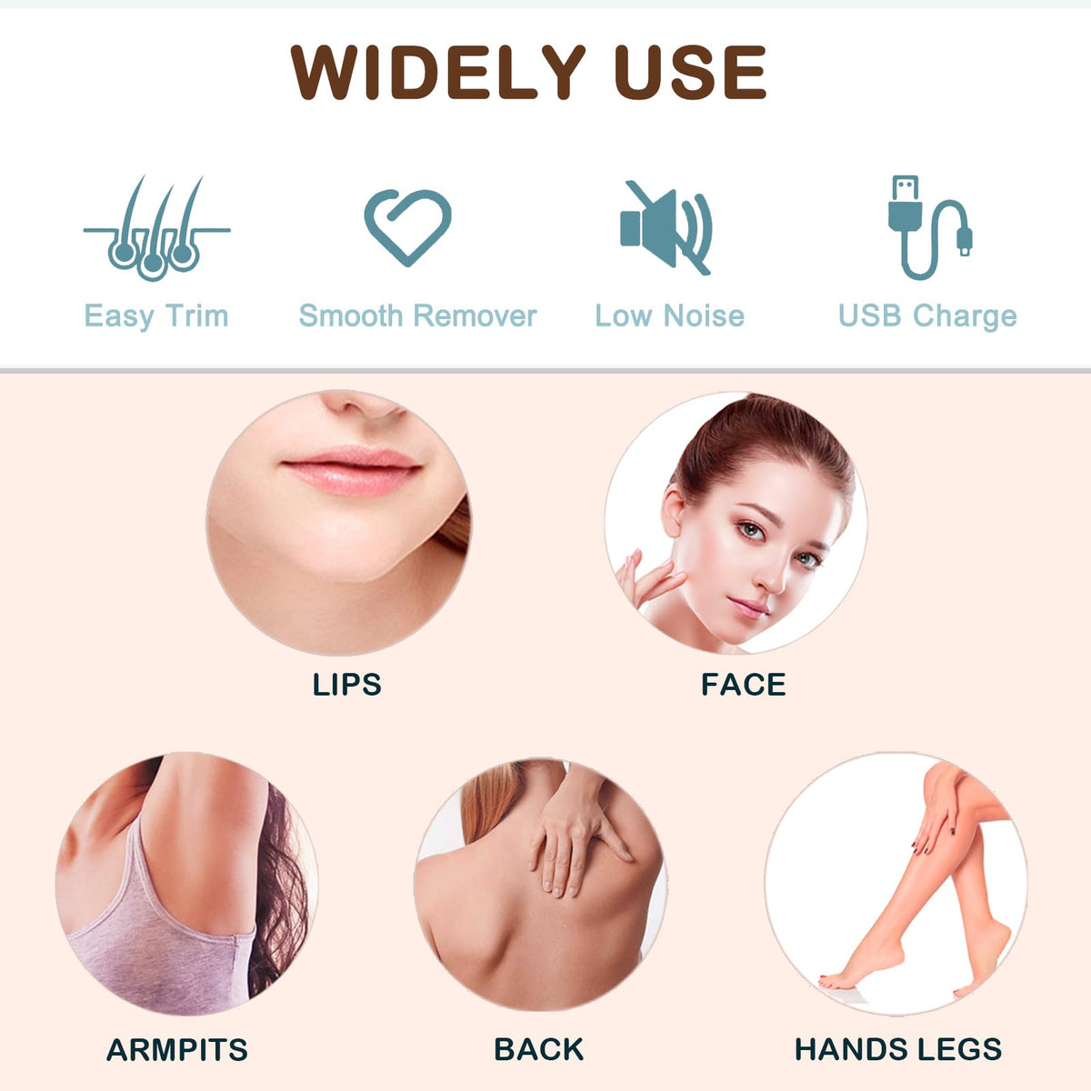 Electric Facial Trimmer with LED Light W131