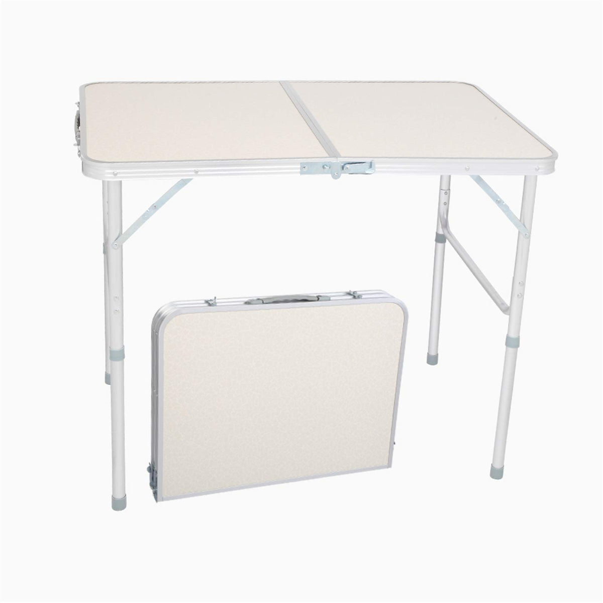 Folding Aluminum Camping Table White 3 FT Q85241