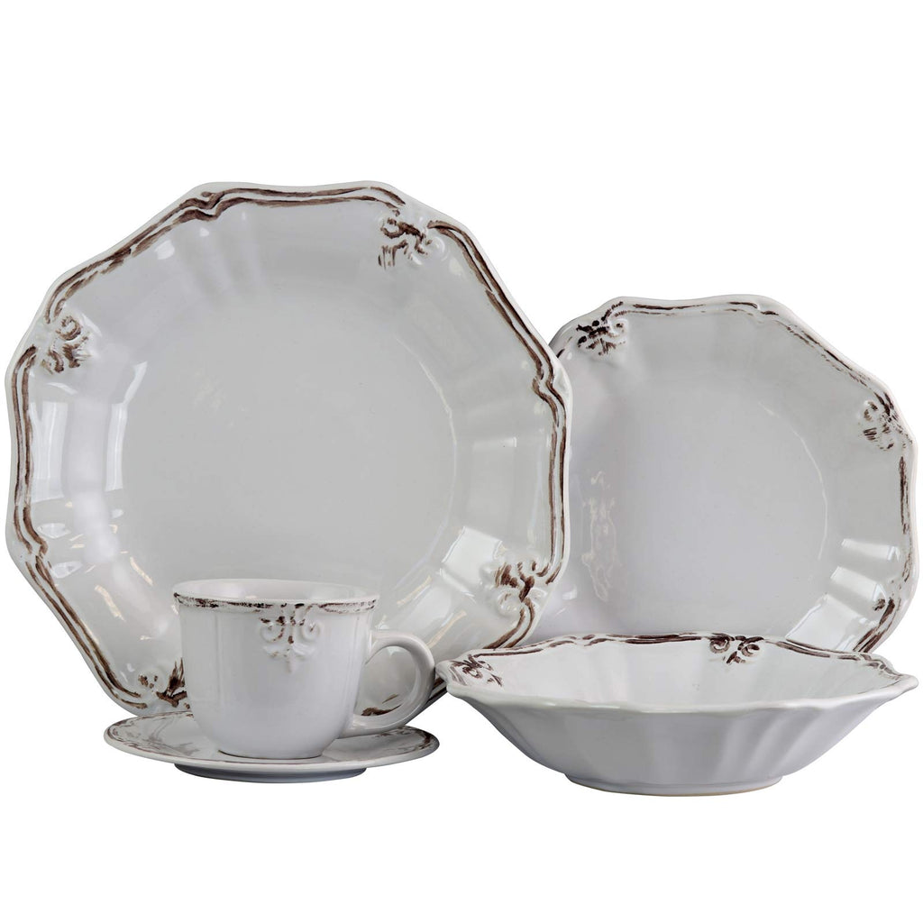 White 20-Piece Dinnerware Set O40824
