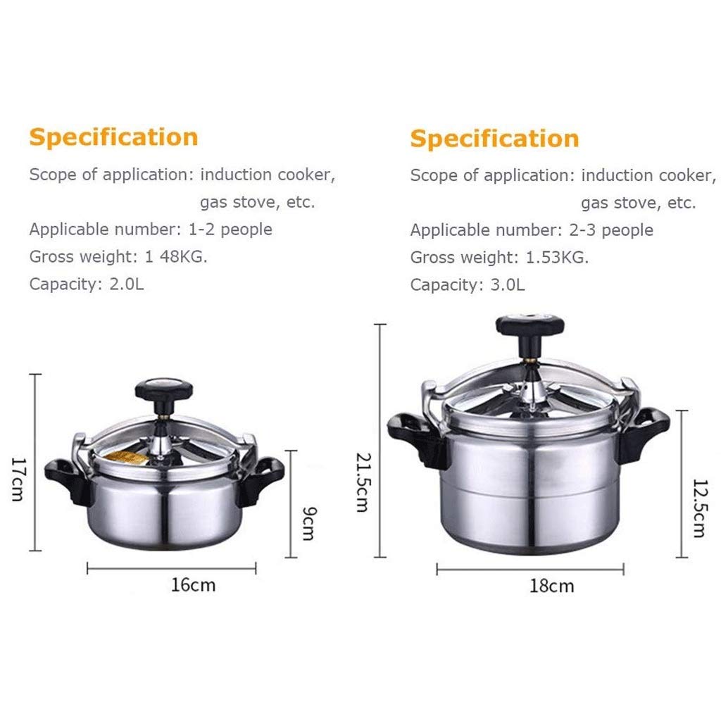 Aluminum Pressure Cooker, Non-Stick Pan, Soup Pot, Skillet, 2L P21440