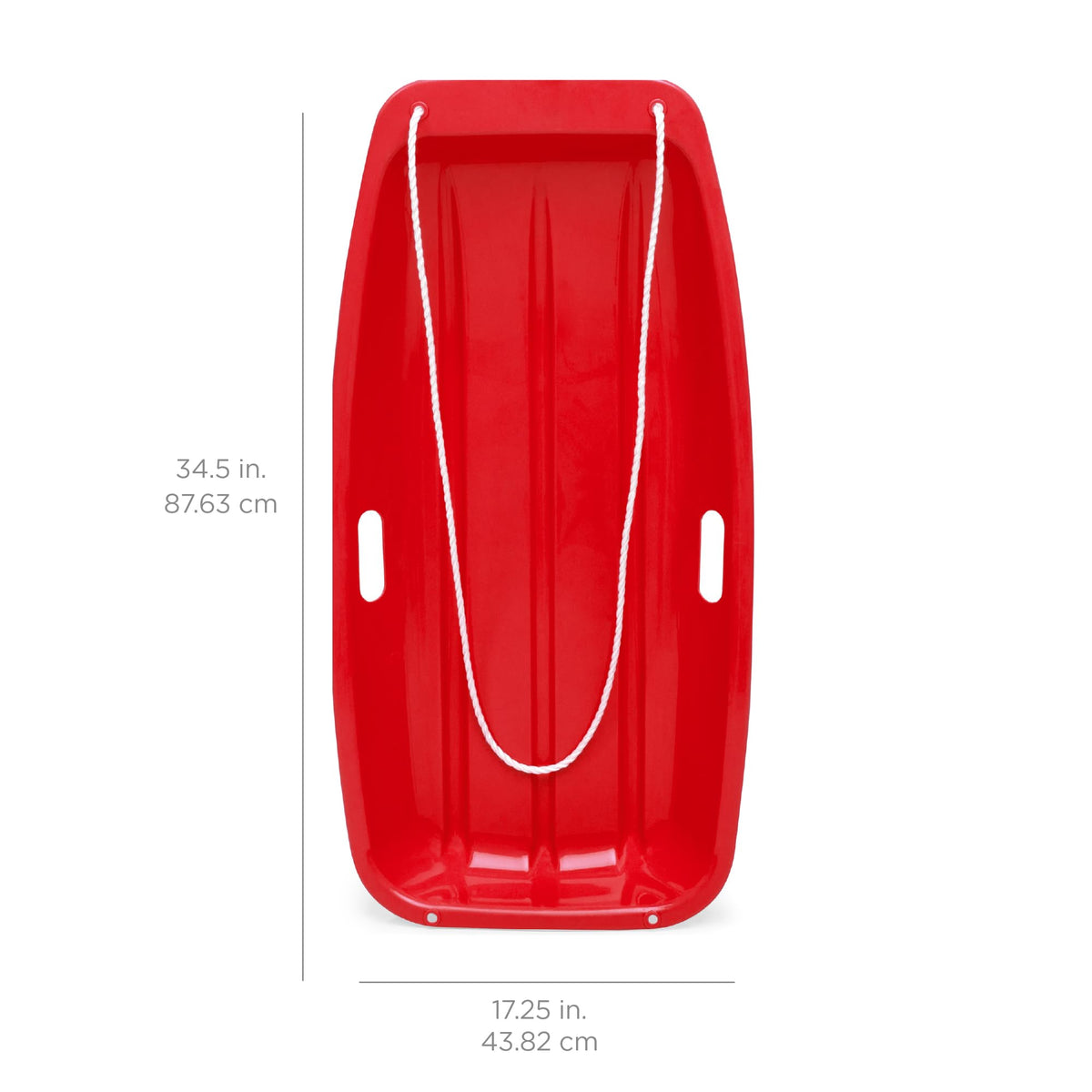 35in Kids Plastic Toboggan Snow Sled with Pull Rope I53594