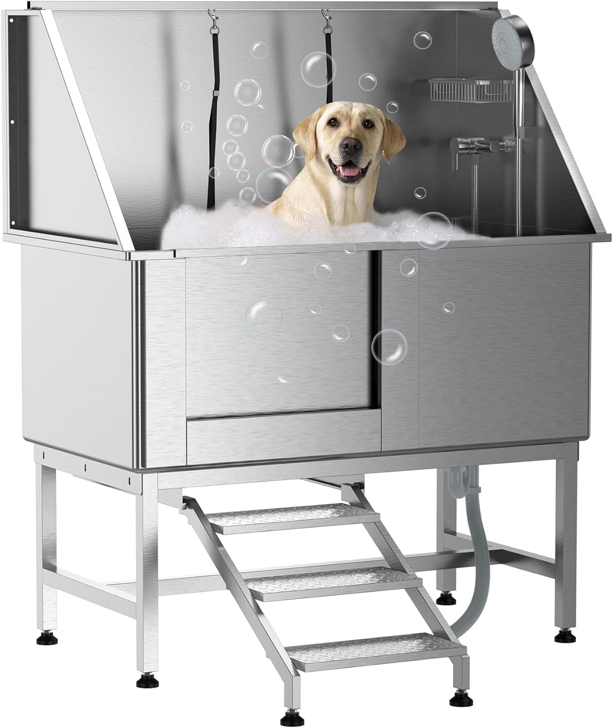 50" Stainless Steel Dog Grooming Bathtub with Faucet M160