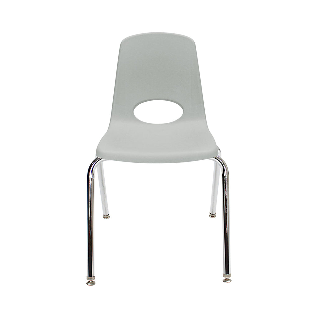 18" Light Gray School Stack Chair Y27709