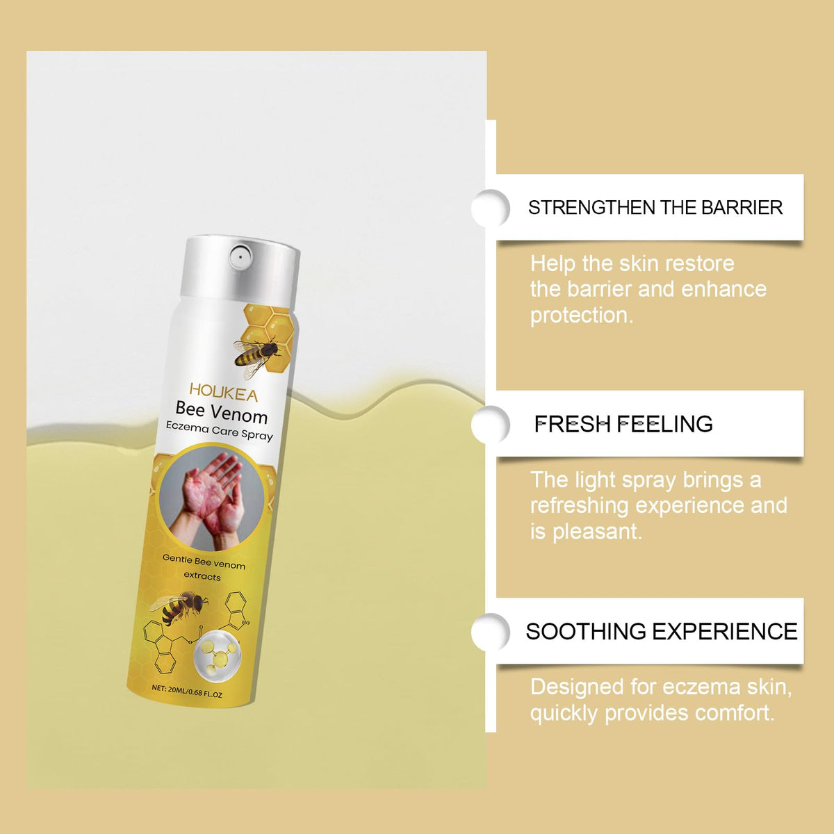 Bee Venom Skin Care Spray with Peppermint Extract and Glycerin L2917