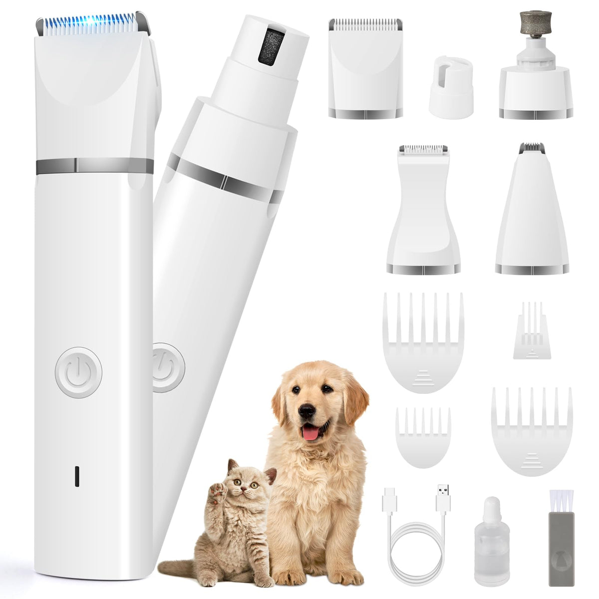 4 in 1 Dog Clippers Grooming Kit with Paw Hair Trimmer G79424