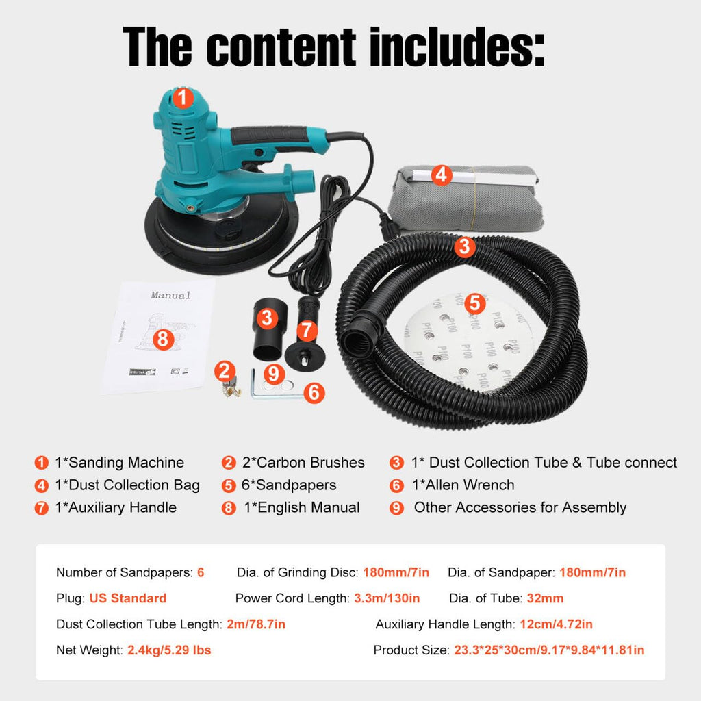 Variable Speed Handheld Electric Drywall Sander G40372
