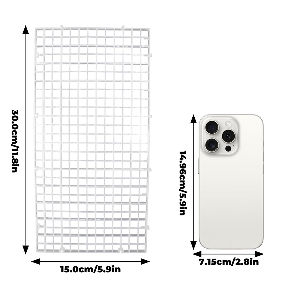 8 Pack Transparent Acrylic Aquarium Lid with Clips F706414