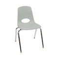 18" Light Gray School Stack Chair Y27709