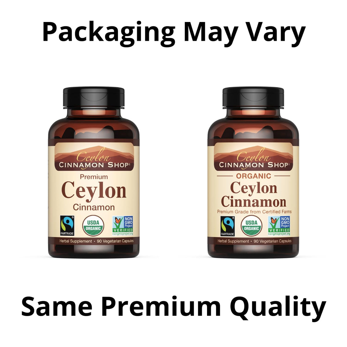 Organic Ceylon Cinnamon Capsules, 90 Count U375