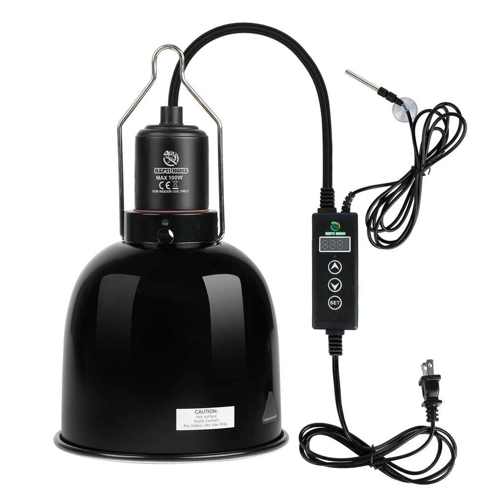 5.5 Inch Deep Dome Reptile Light Fixture with Dimming Thermostat A210
