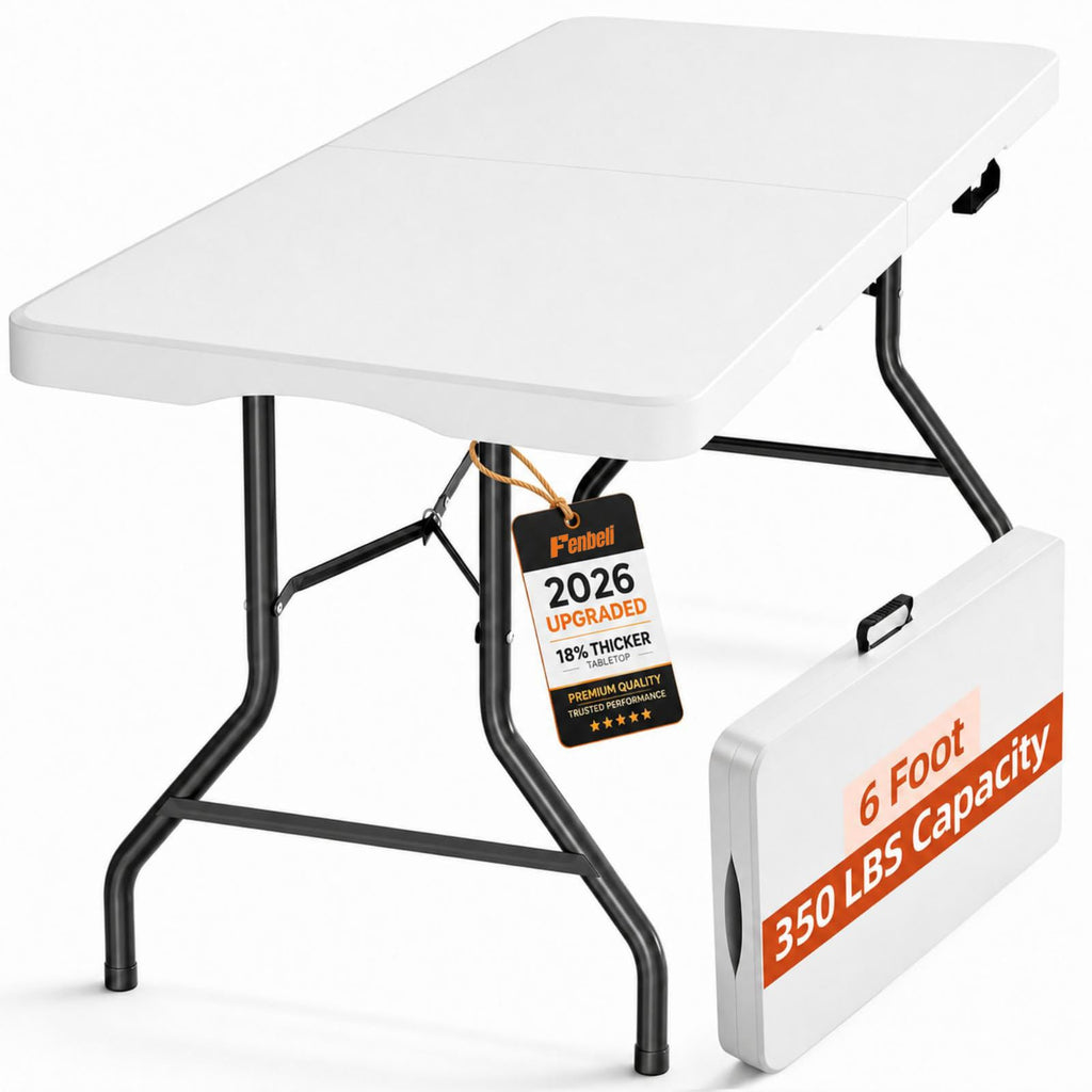 6FT Folding Table White Q5486