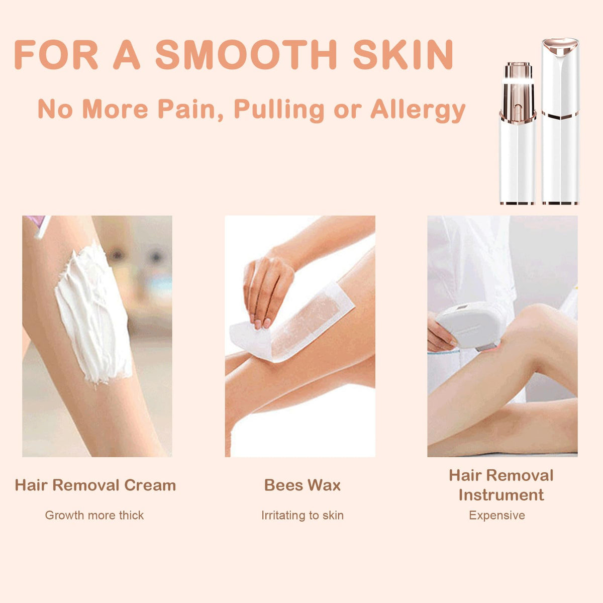 Electric Facial Trimmer with LED Light W131