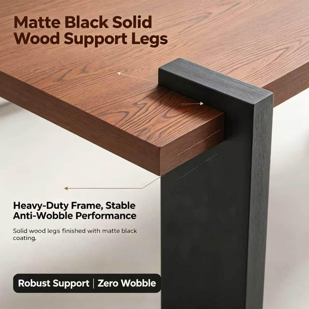 Walnut Coffee Table with Black Wood Legs O931