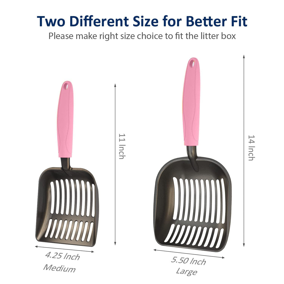 Non-Stick Aluminum Alloy Cat Litter Scoop with Long Handle J761