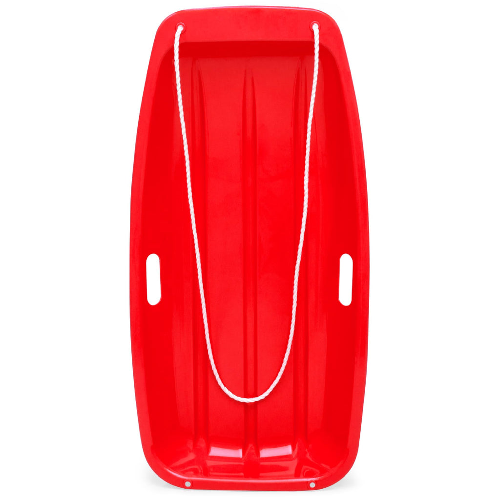 35in Kids Plastic Toboggan Snow Sled with Pull Rope I53594