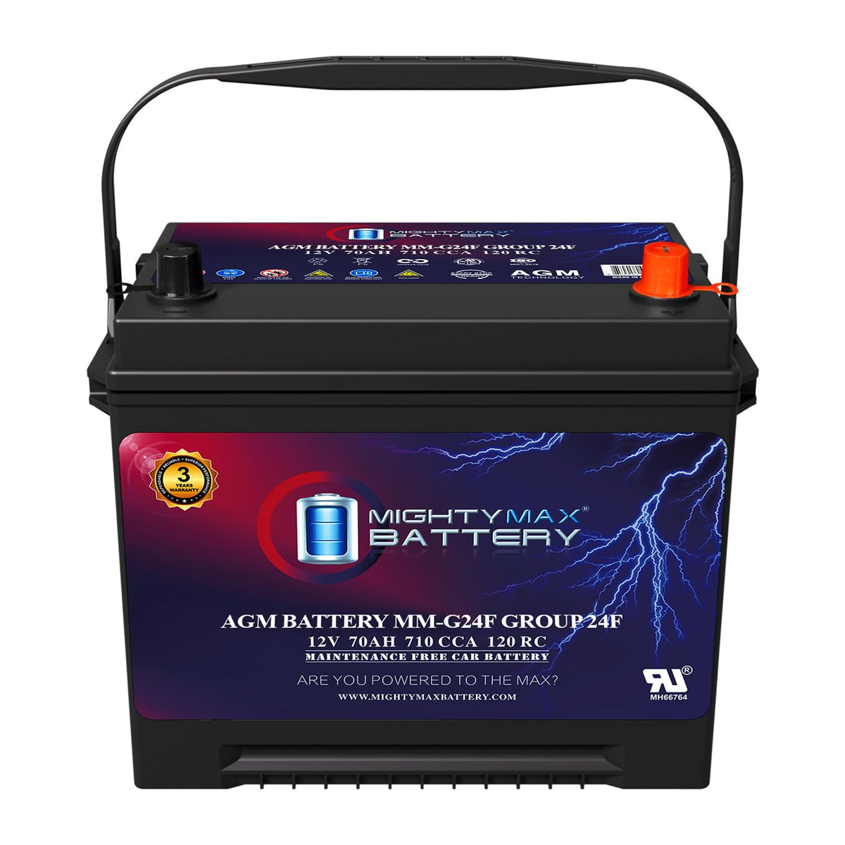 12V 70Ah AGM Replacement Battery Z32814