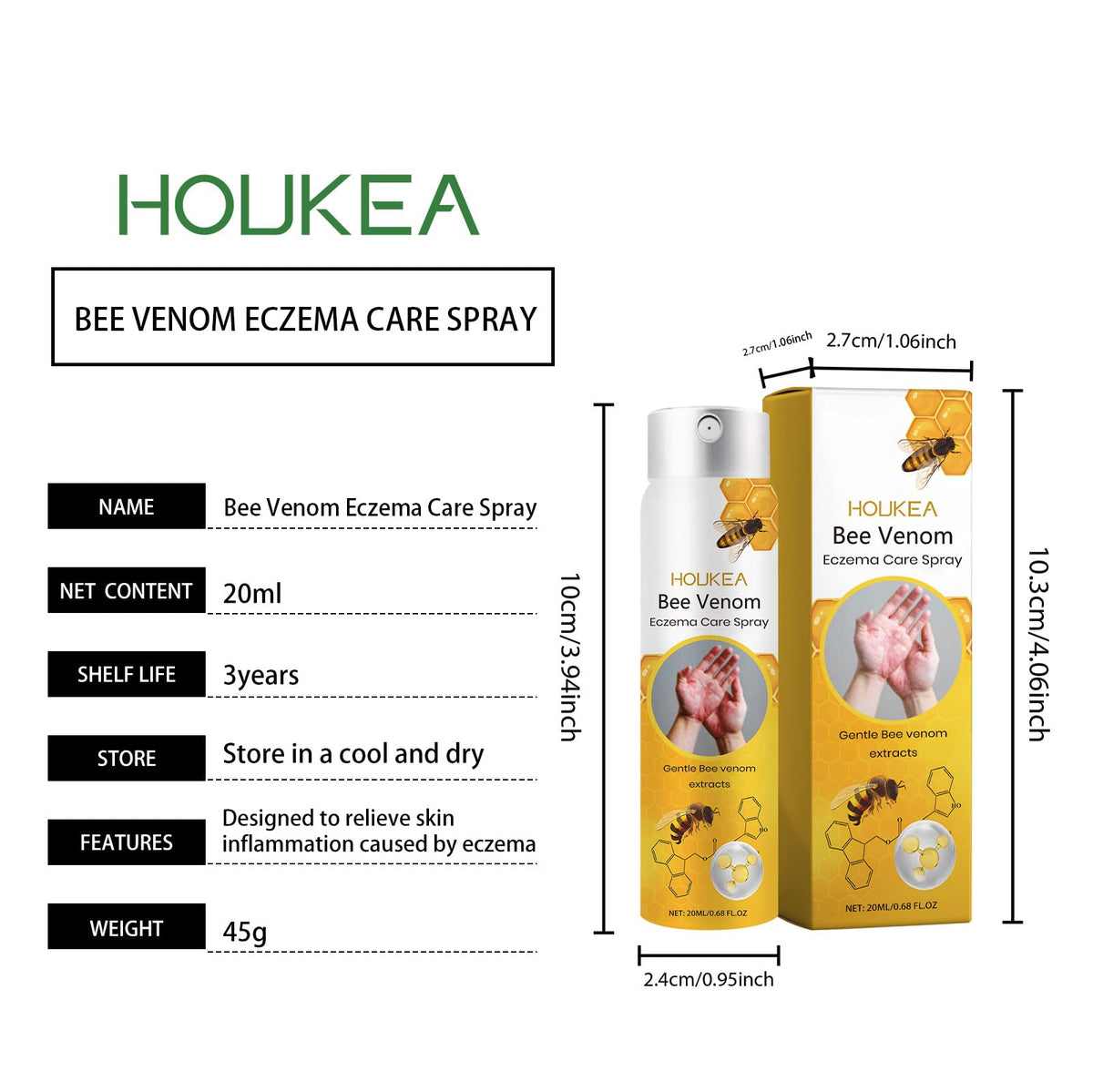 Bee Venom Skin Care Spray with Peppermint Extract and Glycerin L2917
