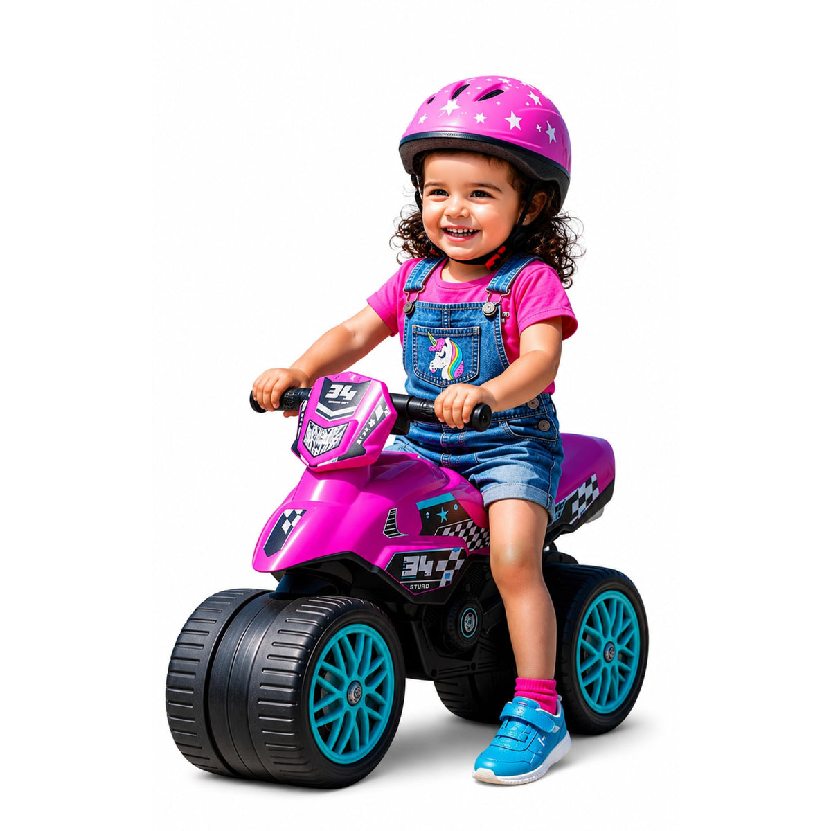 Kids Balance Bike with Sounds, Rubber Coated Wheels, Pink H956