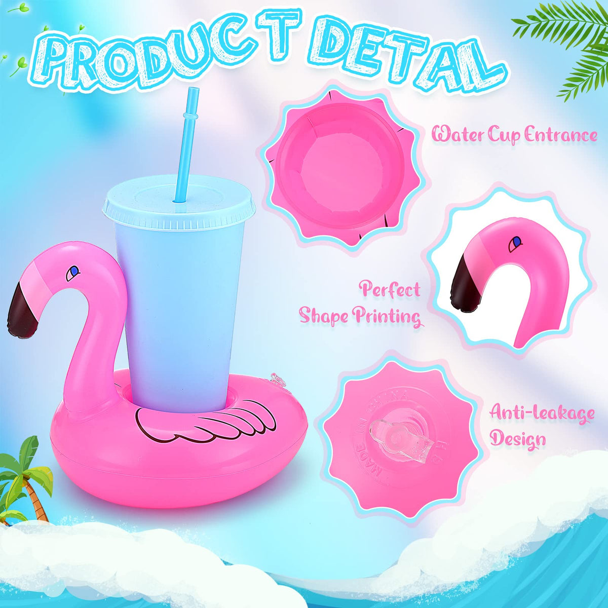 60 Pcs Inflatable Drink Holder B344