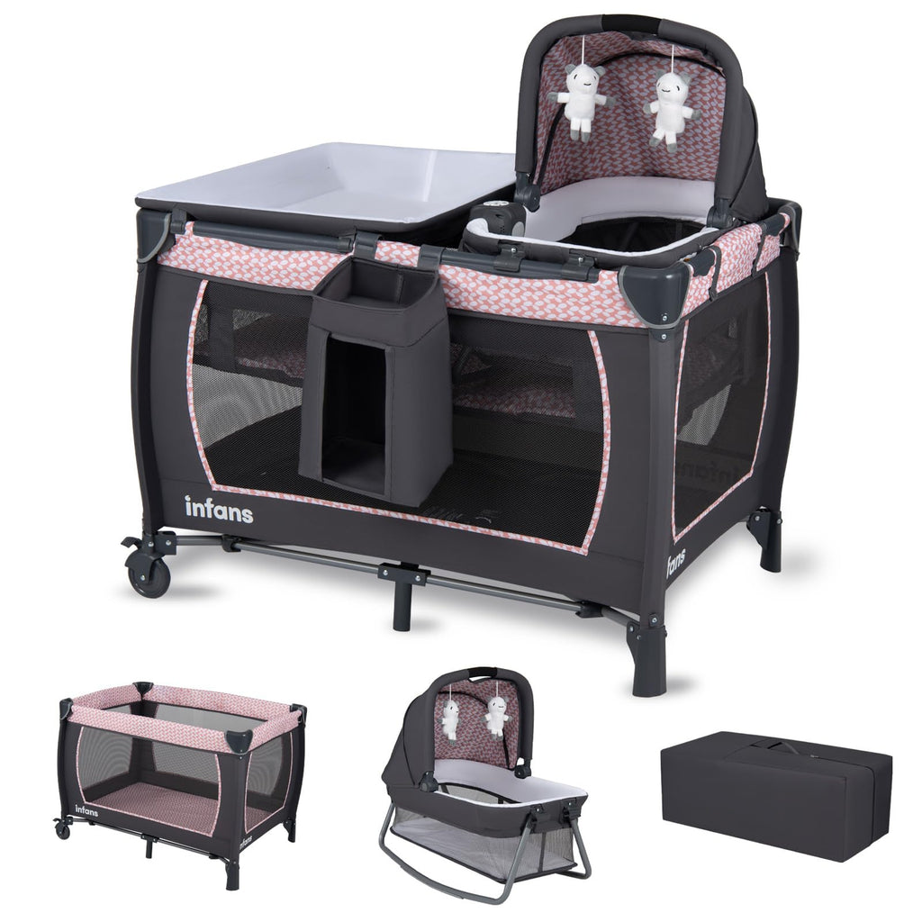 5 in 1 Pack and Play with Bassinet D9631