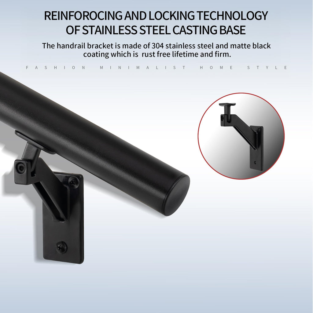 5 FT Aluminum Handrail Kit with Stainless Steel Brackets A68815