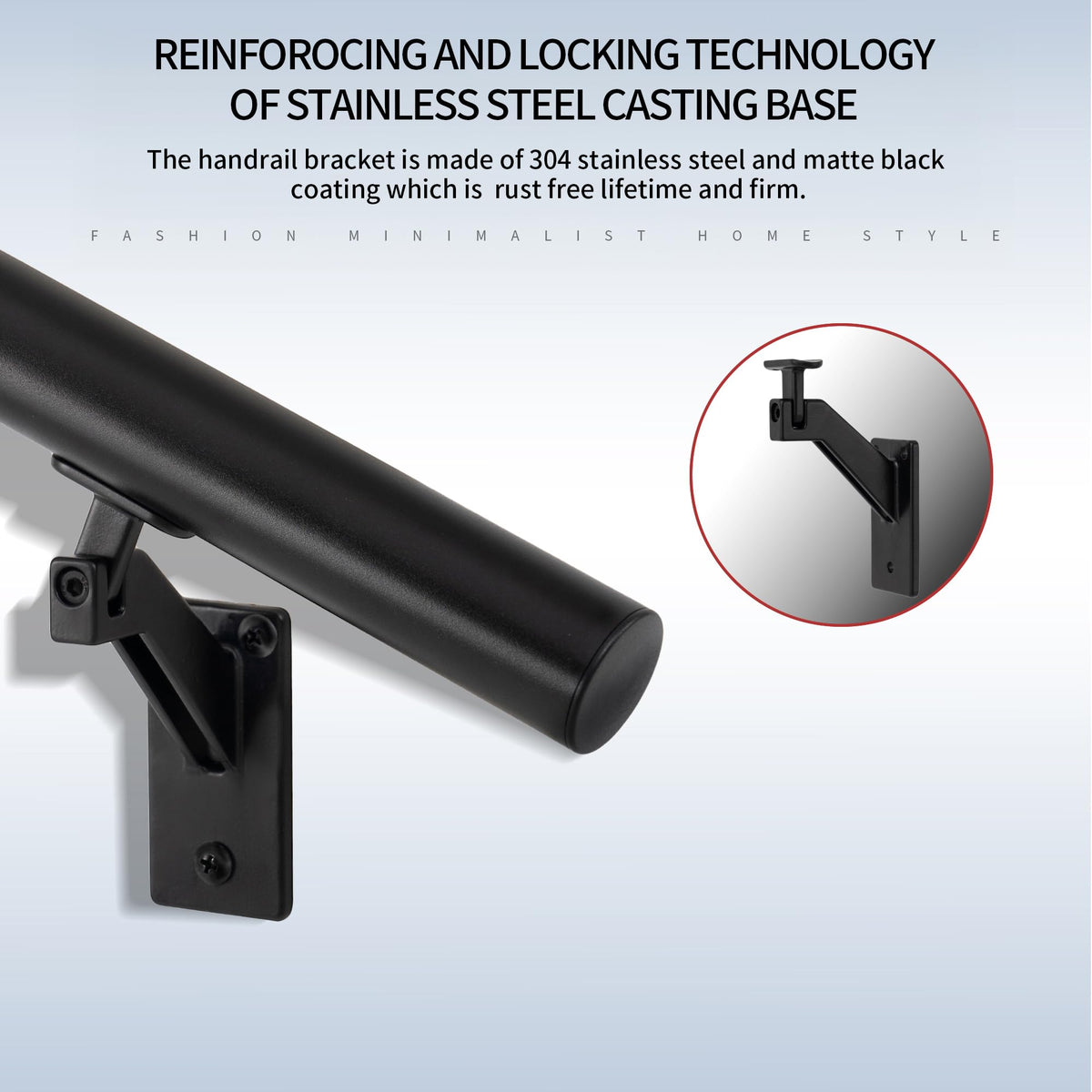 5 FT Aluminum Handrail Kit with Stainless Steel Brackets A68815