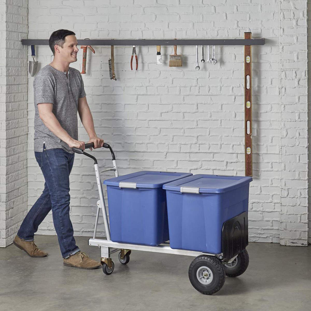 3 in 1 Aluminium Hand Truck with Flat-Free Wheels I206