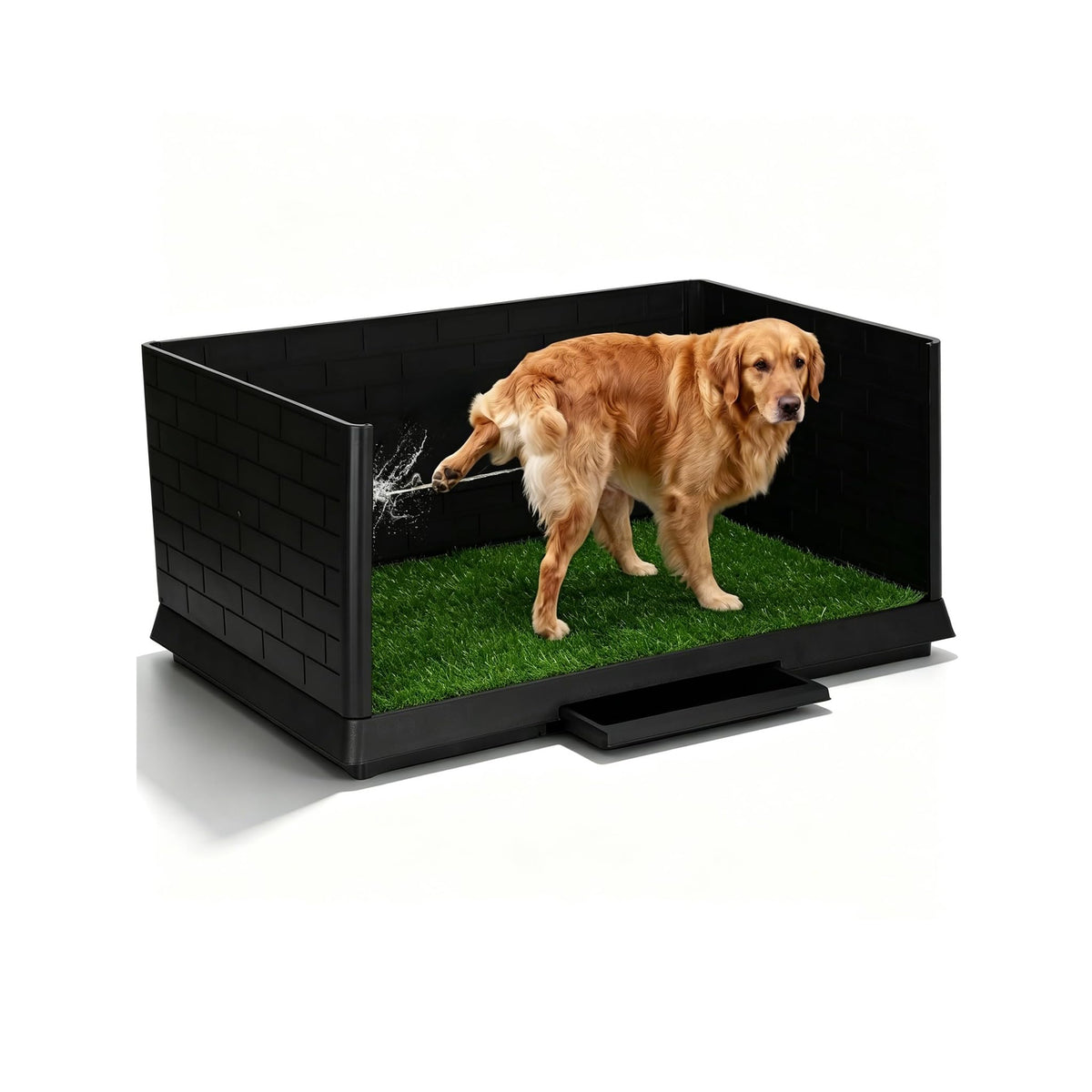 Dog Grass Pad with Tray 30"x19.7" Indoor Dog Potty with Drawer Y448