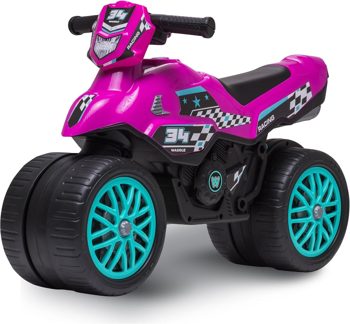Kids Balance Bike with Sounds, Rubber Coated Wheels, Pink H956