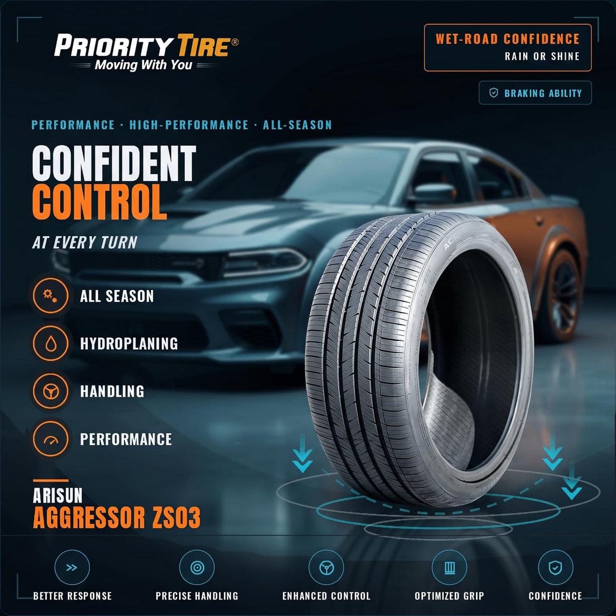 235/40ZR18 95W XL All Season Passenger Tire Z621473