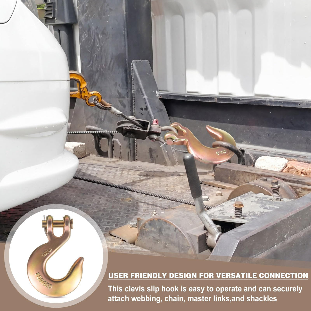 Heavy Duty Grade 70 Steel Clevis Slip Hook I5837