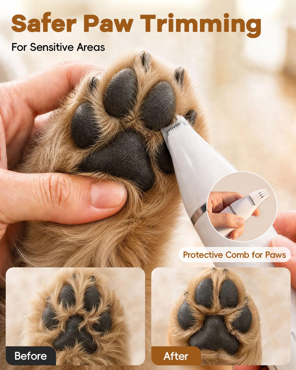 4 in 1 Dog Clippers Grooming Kit with Paw Hair Trimmer G79424