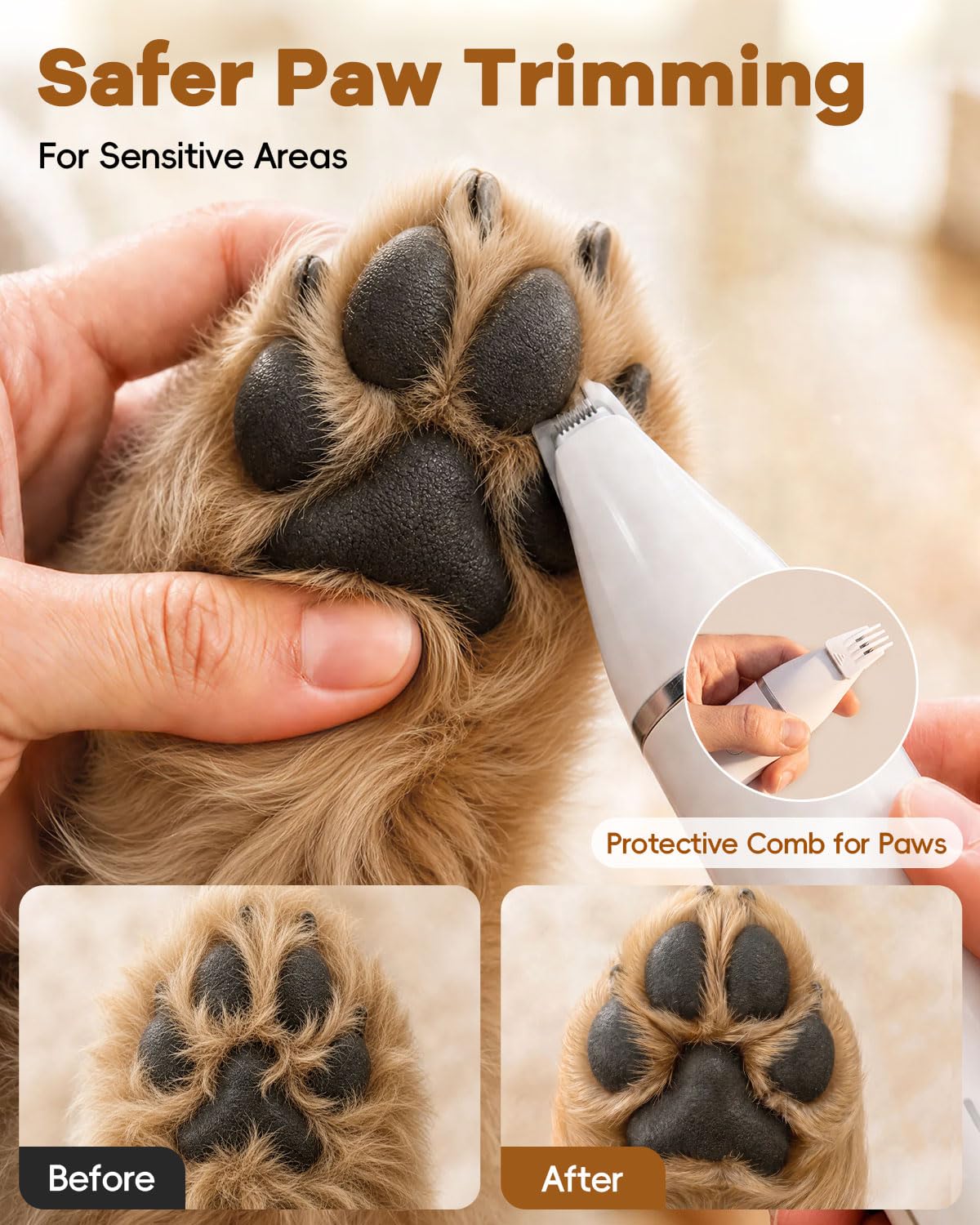 4 in 1 Dog Clippers Grooming Kit with Paw Hair Trimmer G79424