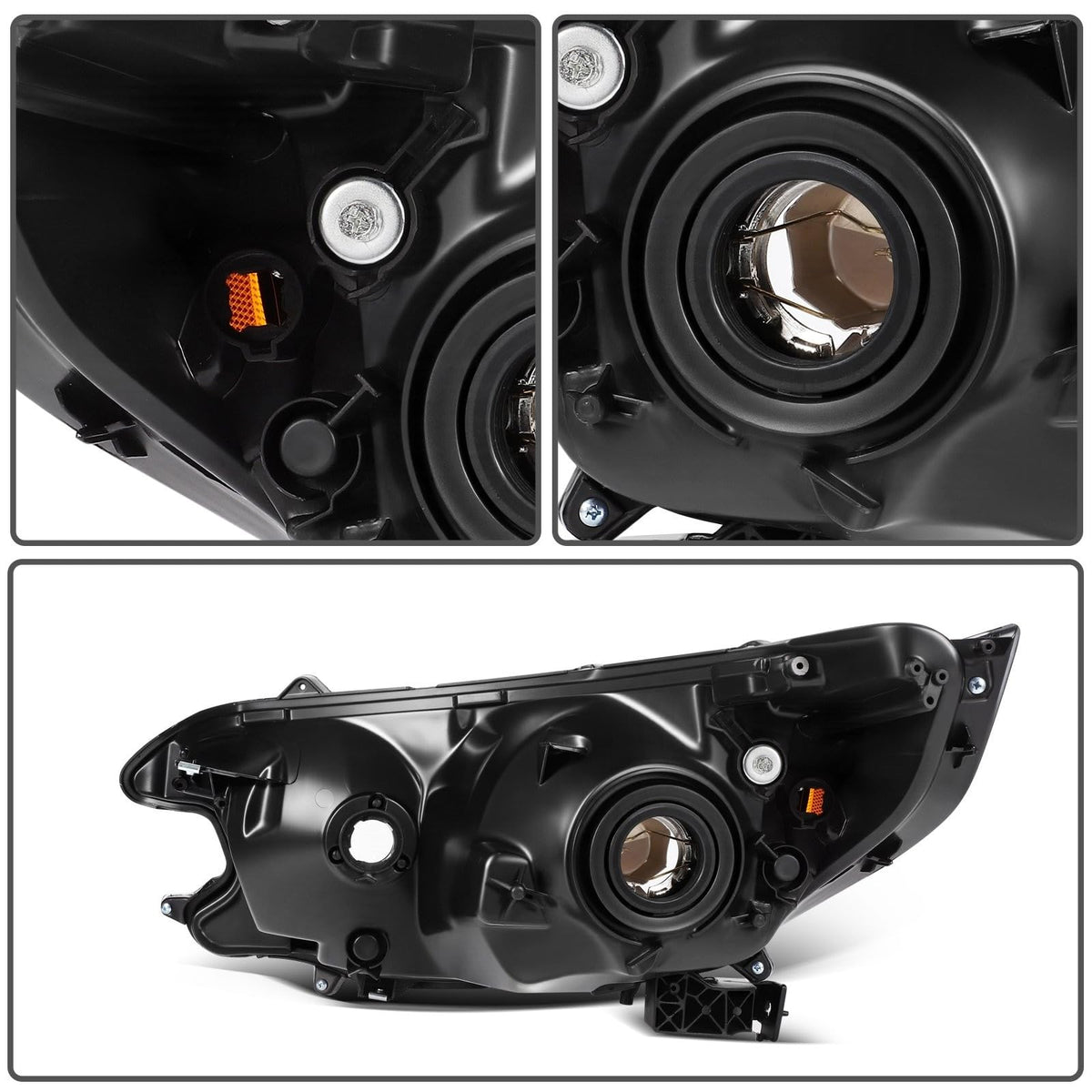 Black Halogen Headlights Assembly X24513
